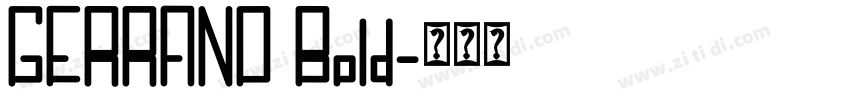 GERRANO Bold字体转换